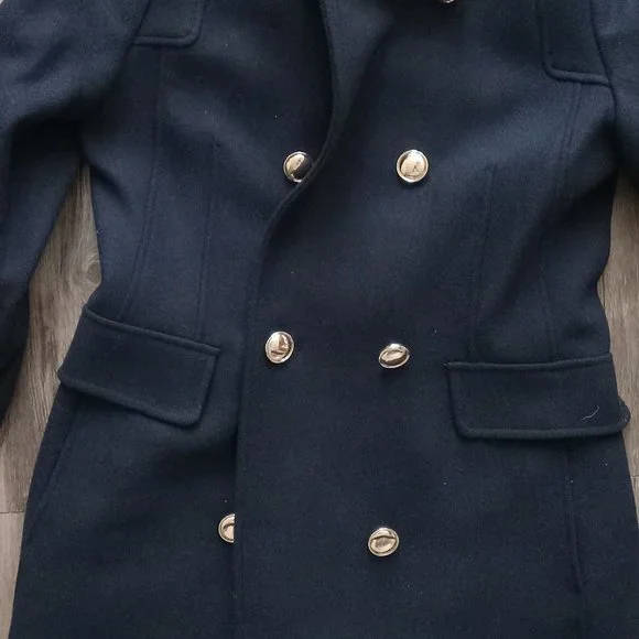 NWT VINCE CAMUTO WOOL BLEND DOUBLE BREASTED TRENCH COAT - Picture 2 of 9